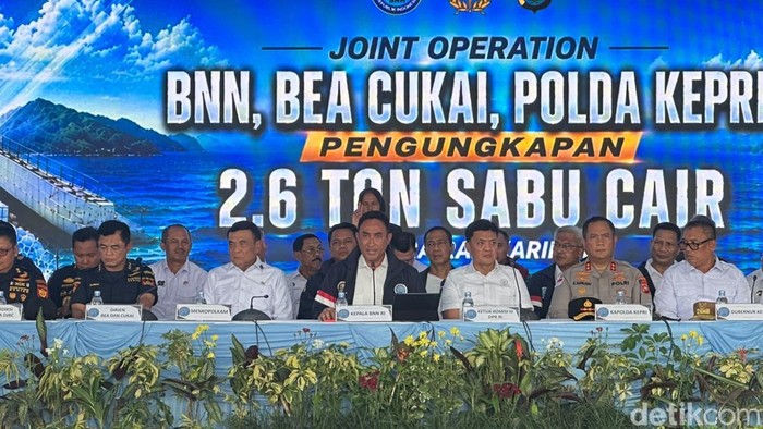 BNN: Jaringan 2,6 Ton Sabu Cair yang Disergap Berkaitan Kasus 1,3 Ton Ketamin
