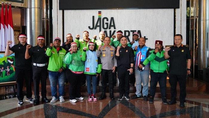 Kopdar Kebangsaan Jaga Jakarta, Polda Metro Hadirkan Layanan bagi Komunitas Ojol