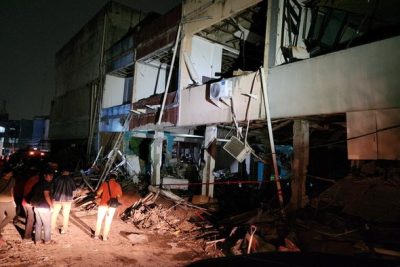 TKP Ledakan di Pasar Cimanggis Tangsel Tempat Penyimpanan Buah