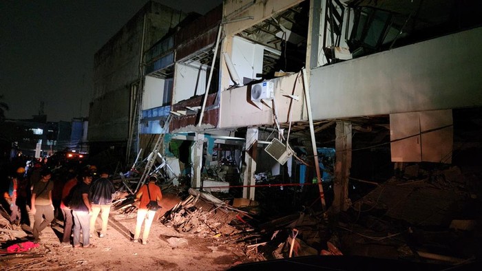 TKP Ledakan di Pasar Cimanggis Tangsel Tempat Penyimpanan Buah