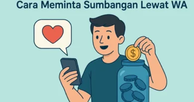 cara meminta sumbangan lewat WA yang sopan