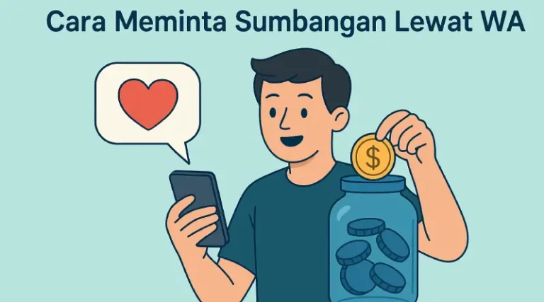 cara meminta sumbangan lewat WA yang sopan