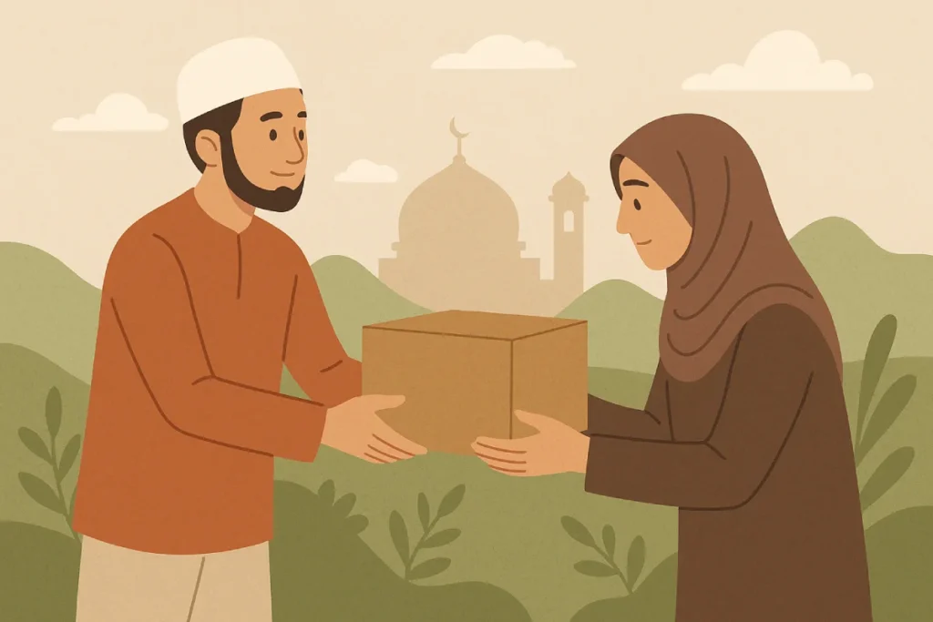 Manfaat Sedekah dalam Islam yang mencakup kebahagiaan batin, pertumbuhan iman, dan kesejahteraan sosial.