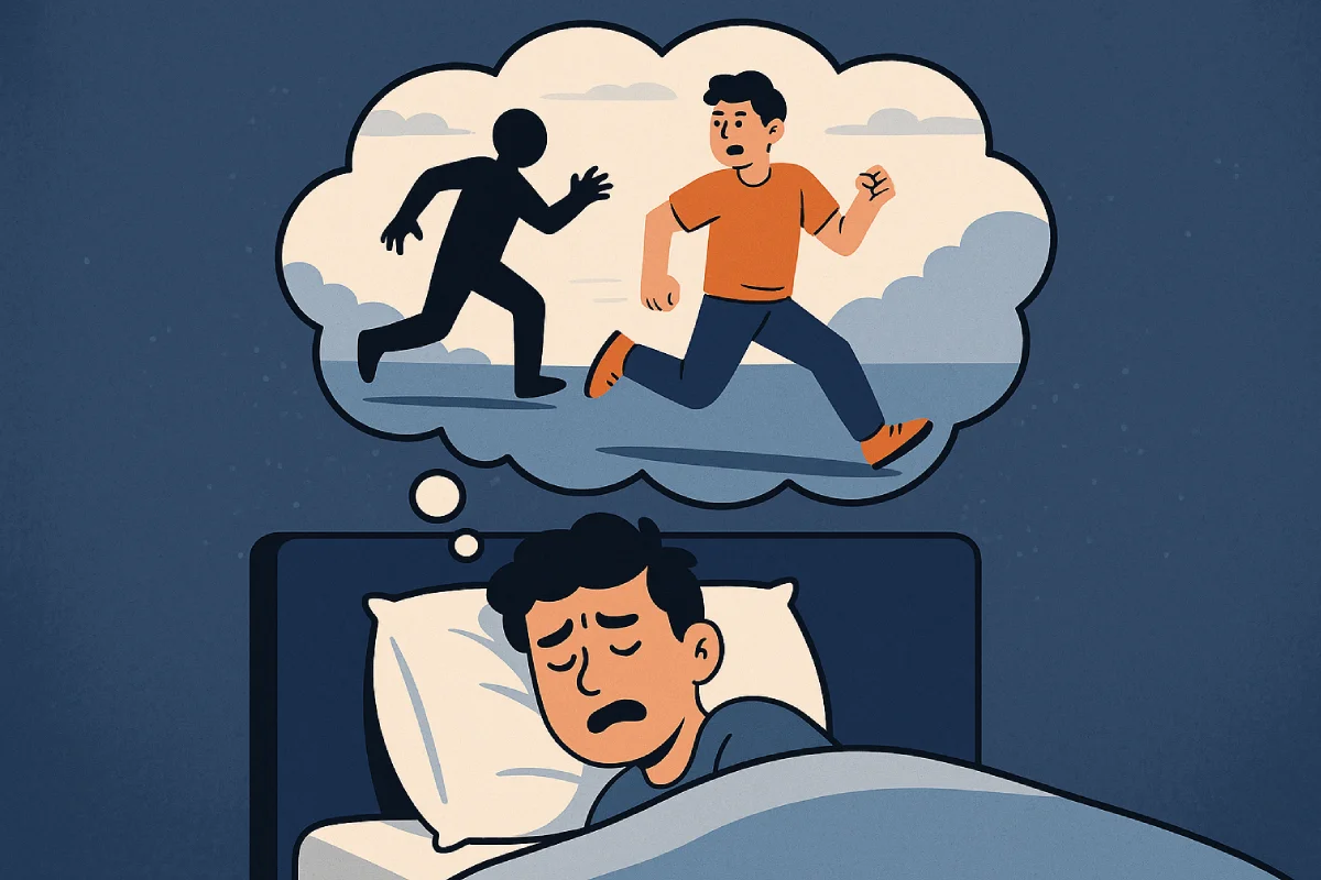 Ilustrasi tafsir mimpi tentang dikejar seseorang dalam alam bawah sadar.