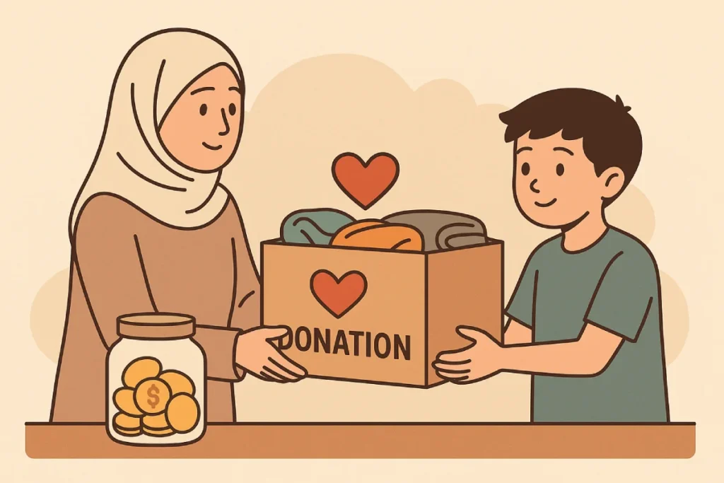 Donasi yatim piatu yang penuh kasih dan kepedulian.