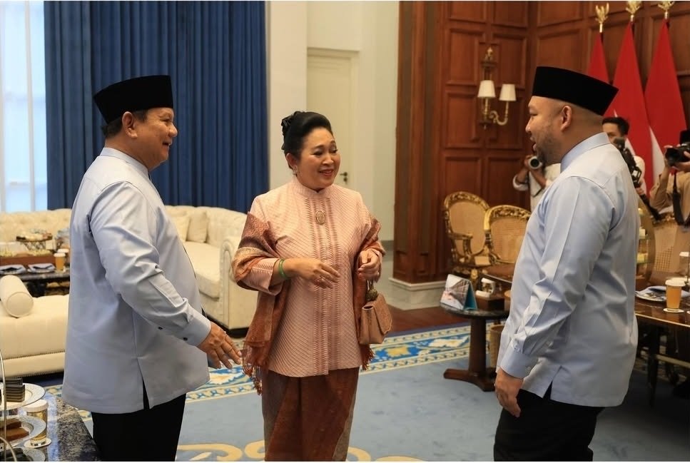 Momen Hangat Presiden Prabowo Lebaran Bersama Titiek dan Didit di Istana
