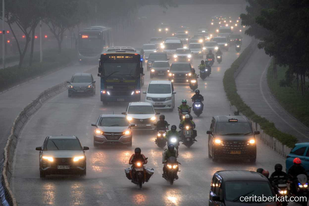 Jaksel dan Jaktim diprakirakan hujan pada Senin sore
