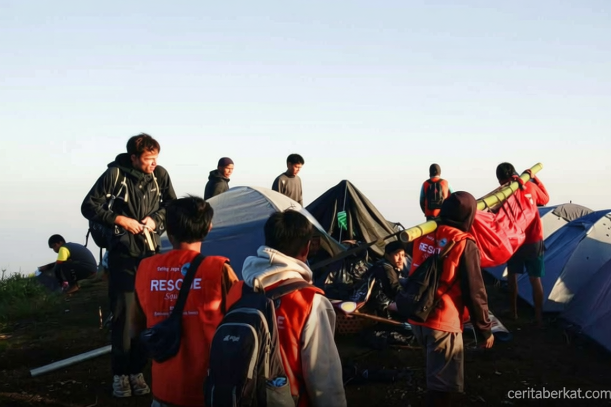 TNGR: Korban kecelakaan di jalur pendaki Gunung Rinjani dievakuasi