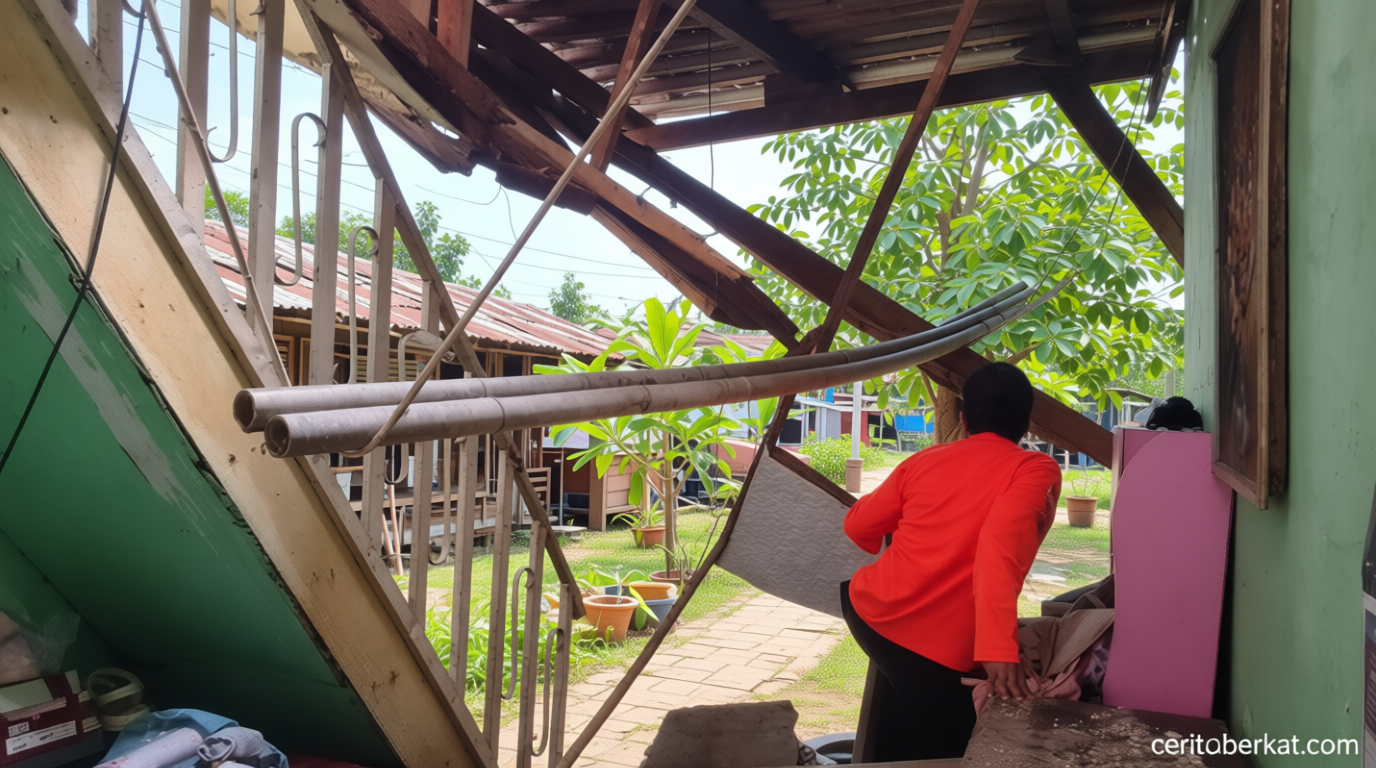 Rumah Warga Ambruk Imbas Hujan Deras di Bogor – Sekeluarga Mengungsi
