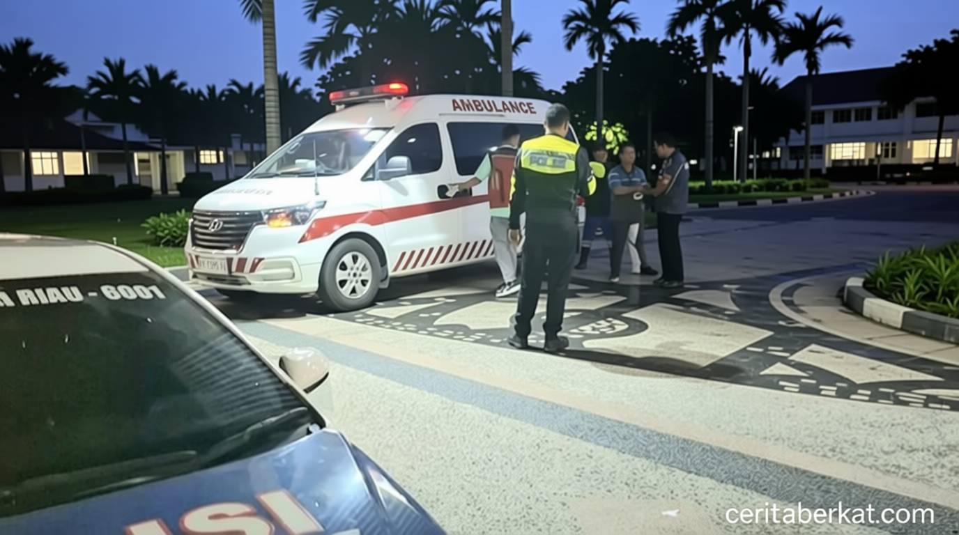 Perjuangan Polantas Polda Riau Kawal Ambulans Bawa Pasien Kritis