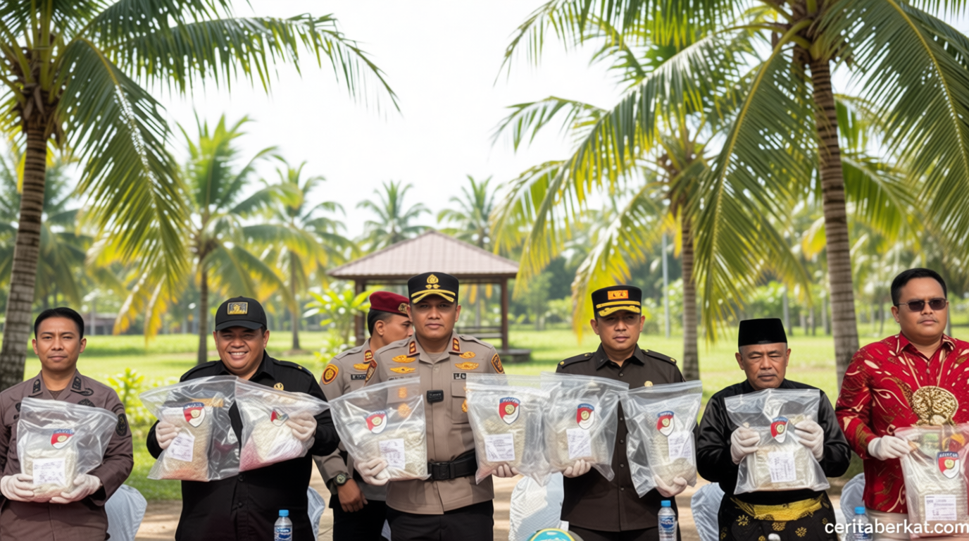 Polres Inhu Gagalkan 8 Kg Sabu dan 19 Ribu Ekstasi – 3 Kurir Ditangkap