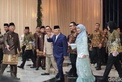 Menteri hingga Pimpinan DPR Hadiri Resepsi Pernikahan Sespri Prabowo