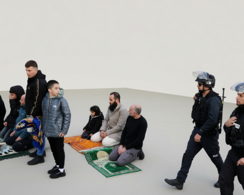 Potret Al-Aqsa Dijaga Ketat – Jamaah Salat Id di Bawah Acungan Senjata