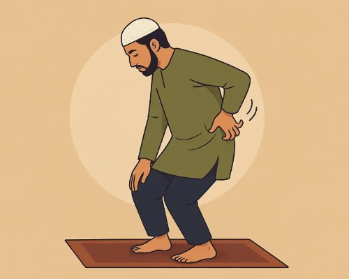 Memahami 3 kali gerak saat sholat membantu menjaga keabsahan ibadah meskipun terjadi pergerakan akibat kondisi tubuh yang tidak ideal.
