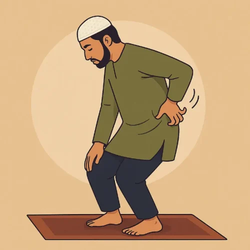 Memahami 3 kali gerak saat sholat membantu menjaga keabsahan ibadah meskipun terjadi pergerakan akibat kondisi tubuh yang tidak ideal.
