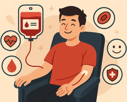 Donor darah menyelamatkan nyawa sekaligus memberikan benefit donor darah, kesehatan terpantau dan kepuasan berbagi.