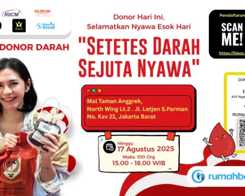 Jadwal donor darah Jakarta Barat 17 Agustus 2025 diadakan dari jam 3 sore hingga jam 6 sore. Ikuti kegiatan sosial ini dan turut serta menyelamatkan nyawa.
